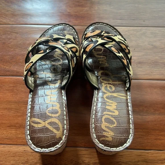 Sam Edelman Leopard Print Sandals - Picture 4 of 8